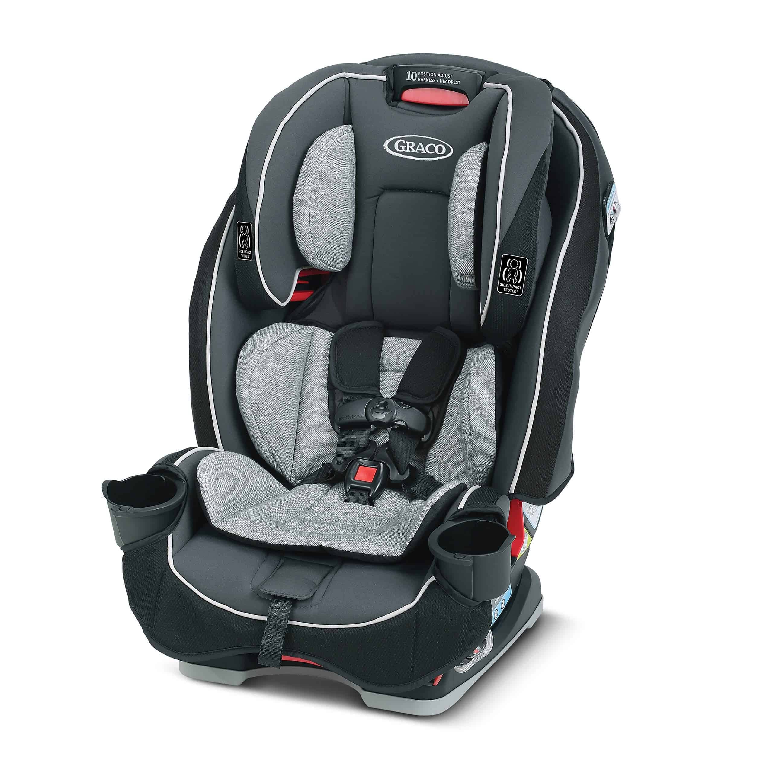 SlimFit 3 in 1 Car Seat -Slim   Comfy Design Saves Space in Your Back Seat, Darcie, One Size