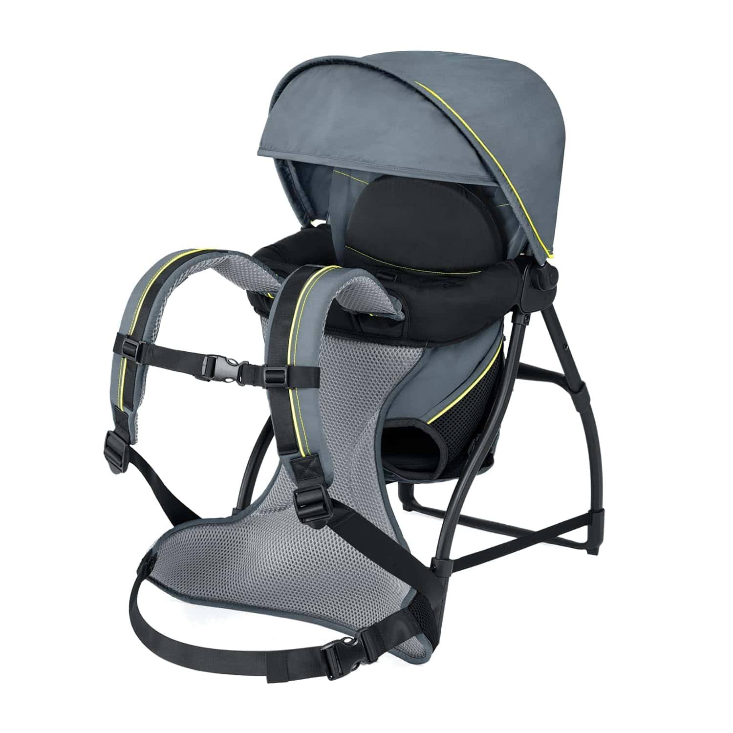 SmartSupport Aluminum Frame Backpack Carrier, Lightweight Baby Backpack Carrier | Solar/Grey   New Model