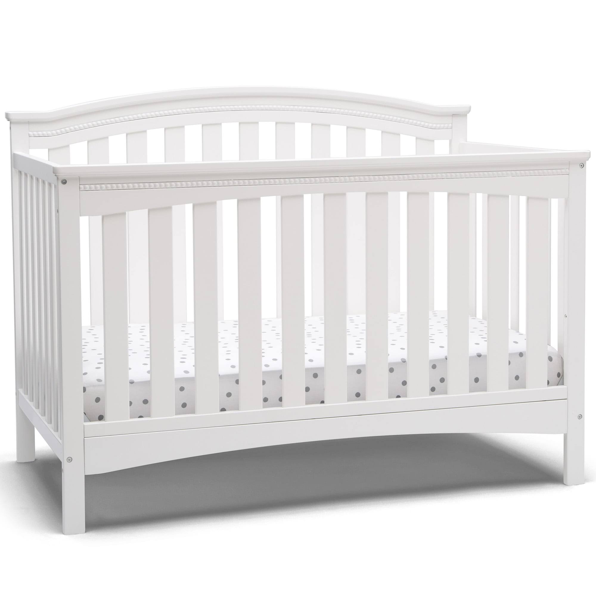 Children Waverly 6-in-1 Convertible Baby Crib, Bianca White