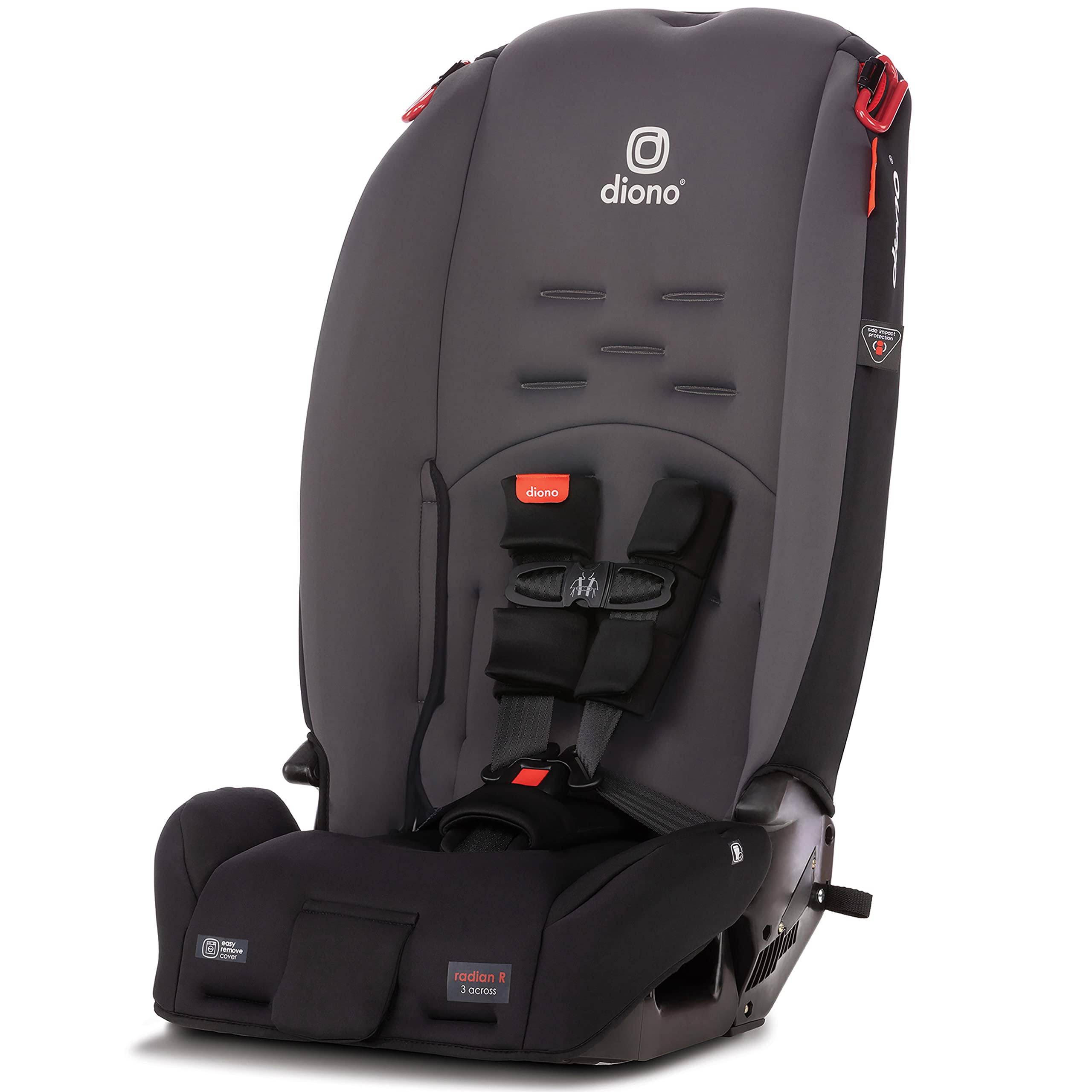 Diono Radian 3R, 3-in-1 Convertible Car Seat, Rear Facing   Forward Facing, 10 Years 1 Car Seat, Slim Fit 3 Across, Gray Slate