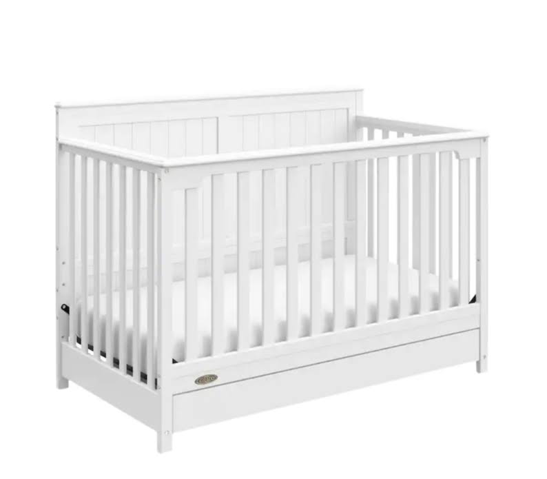 Hadley 4-in-1 Convertible Crib with Drawer-White