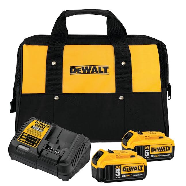 DCB205-2CK 20V Max Battery Starter Kit with 2 Batteries, 5.0Ah