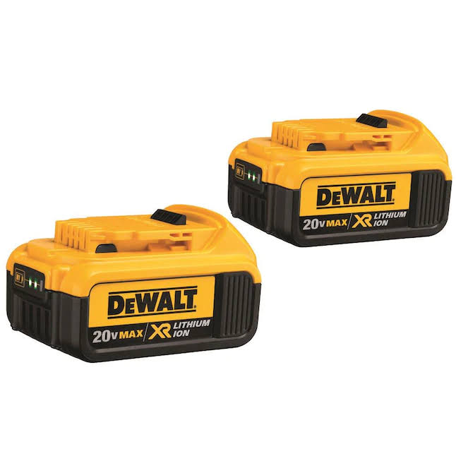 DCB204-2 20-Volt Max 2-Pack 4 Amp-Hour; 4 Amp-Hour Lithium Power Tool Battery Kit