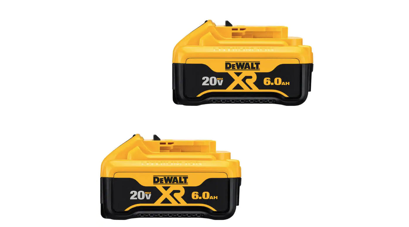 DCB206-2 20-Volt  XR Premium Lithium-Ion 6.0Ah Battery Pack (2-Pack)