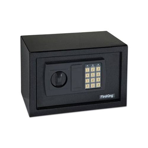 FireKing 0.3 cu. ft. Personal Safe with Digital Lock, HS1207 Light Gray