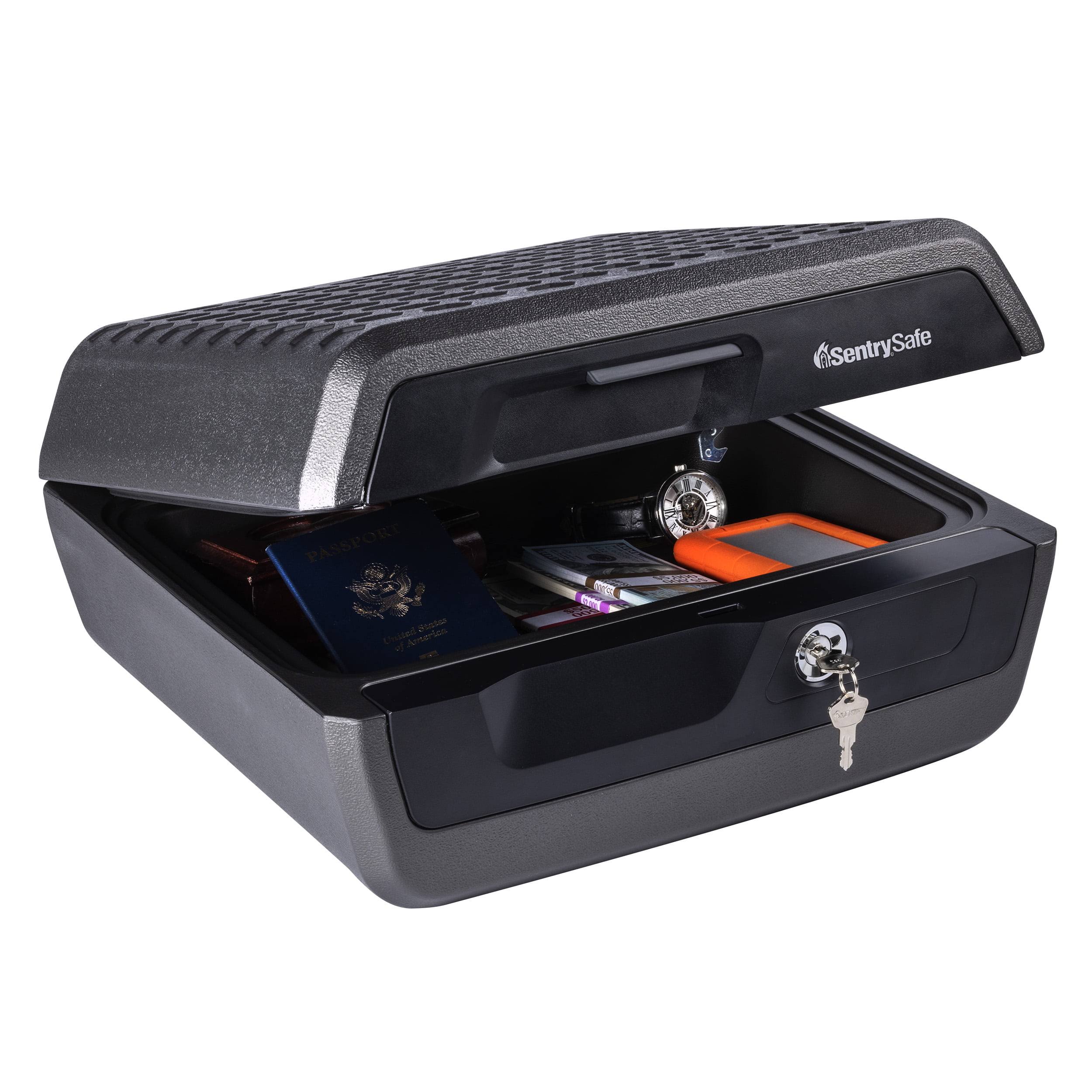CHW30100 Fire-Resistant and Water-Resistant Safe Box with Key Lock, 0.36 Cu. ft.