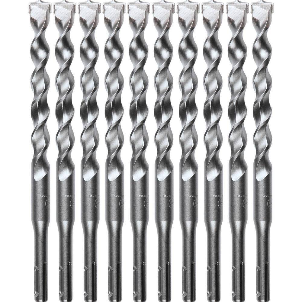 B-60953 5/8 in. x 8 in. 2-Cutter Carbide SDS-Plus Drill Bit Set (10-Piece)