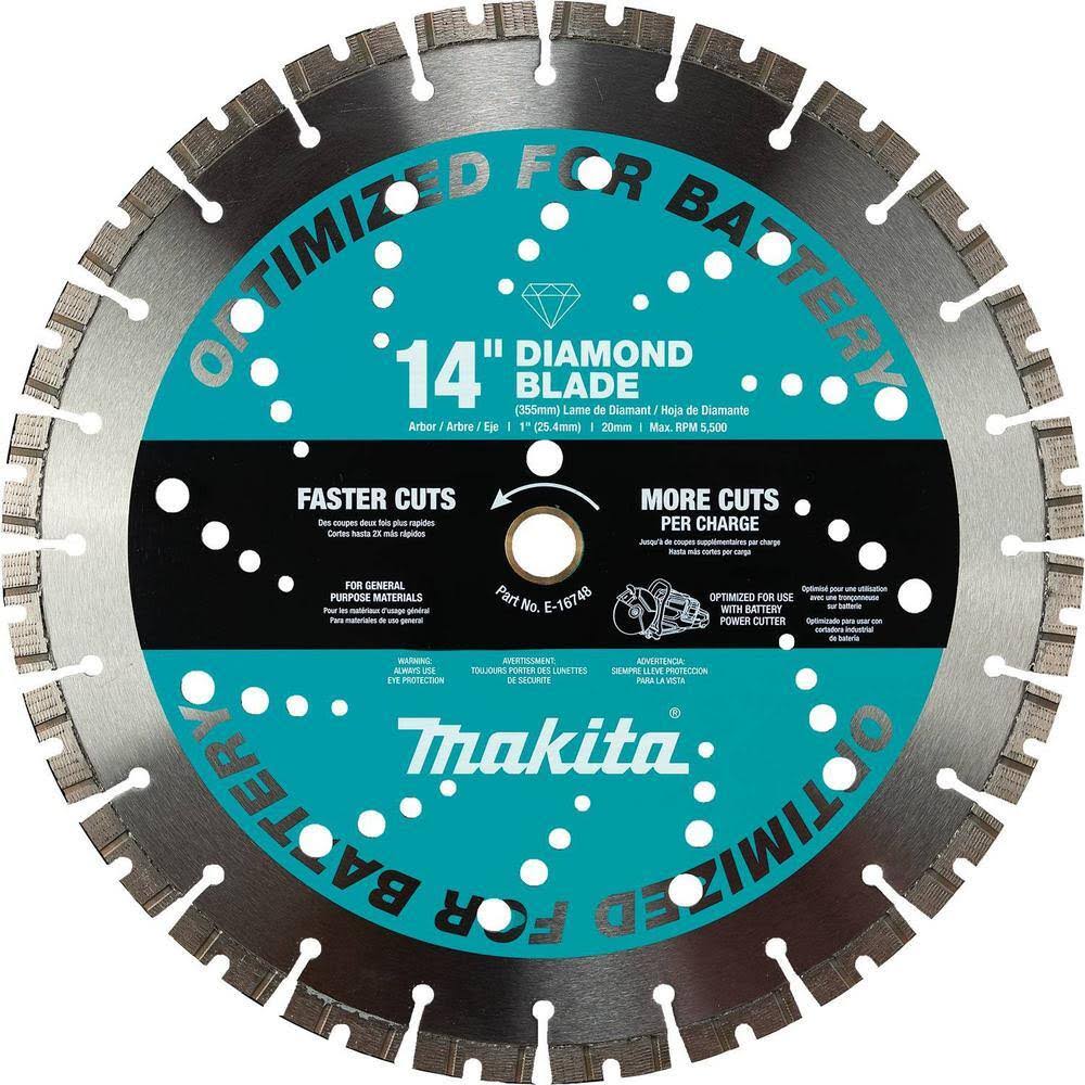 E-16748 14 in. Thin Kerf Diamond Blade, Segmented