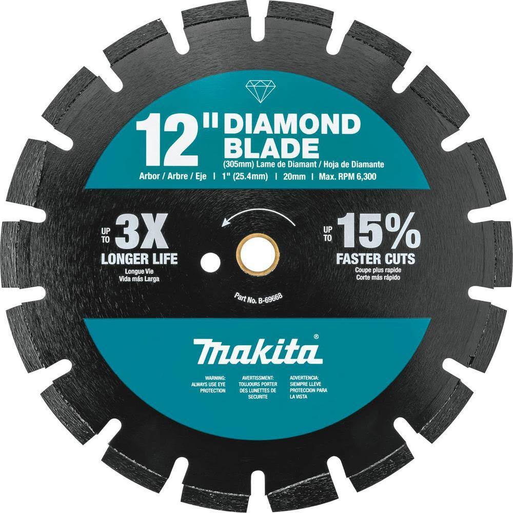 B-69668 12 in. Segmented Rim Dual Purpose Diamond Blade
