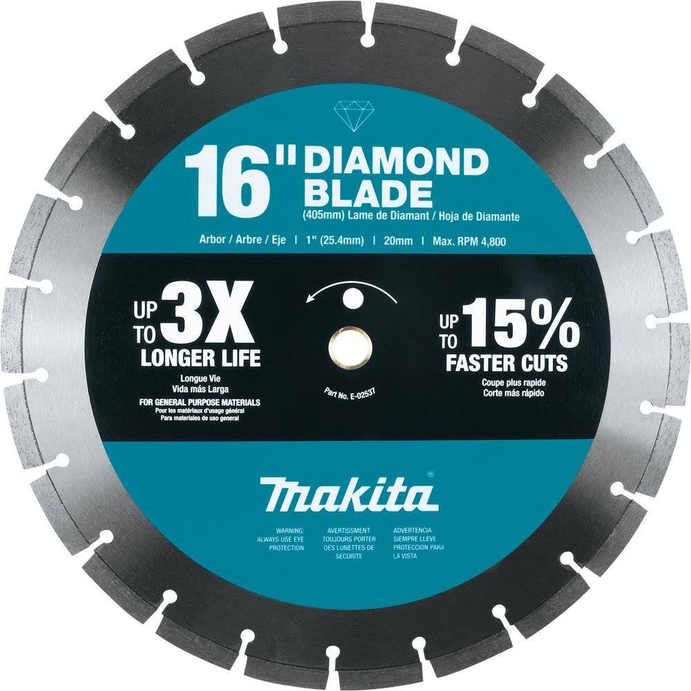 E-02537 16 in. Diamond Blade, Segmented, General Purpose