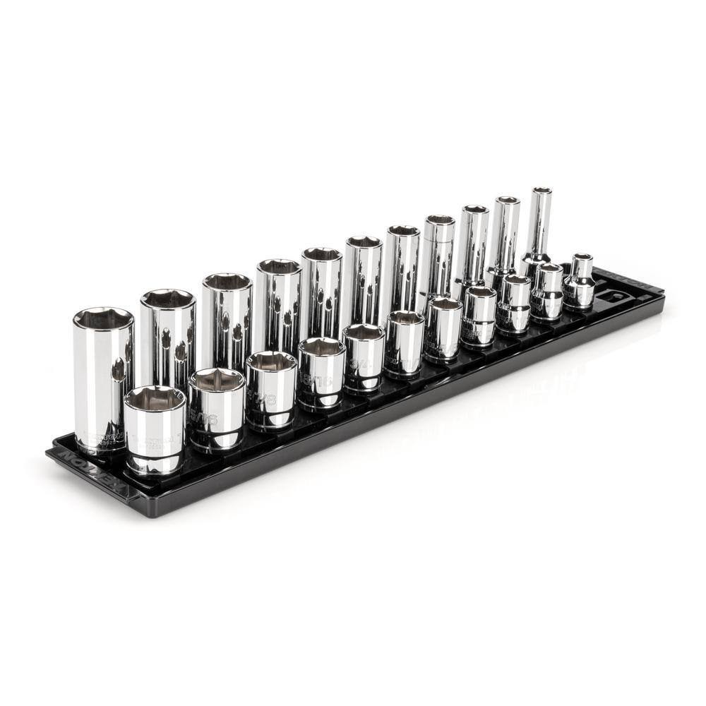 SHD92209 1/2 in. Drive 6-Point Socket Set with Rails (3/8 in.-1 in.) (22-Piece)