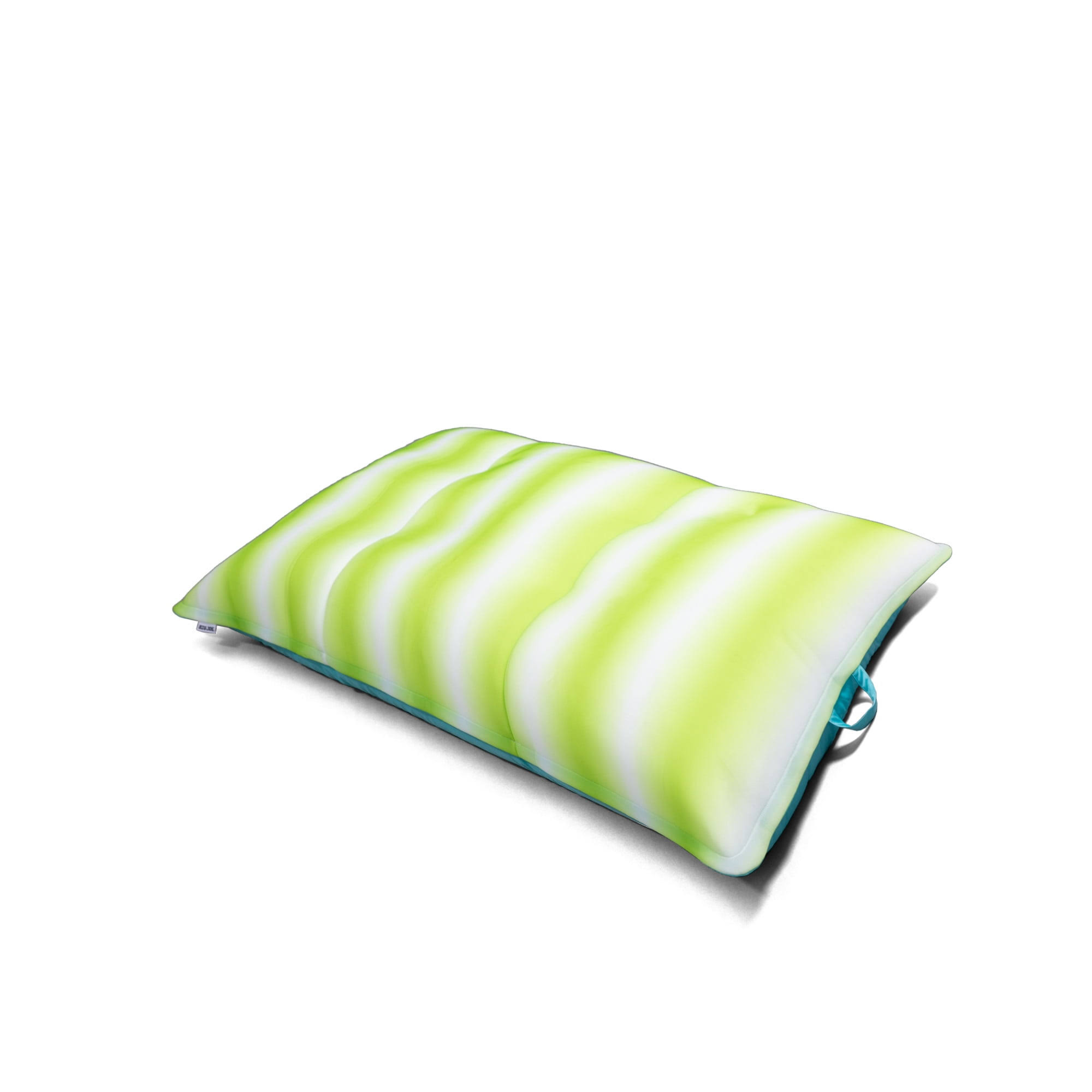 Lagoon Lounger No Inflation Needed Pool Float, Rolling Wave Lime Double Sided Mesh, Quick Draining Fabric, 5 feet Giant