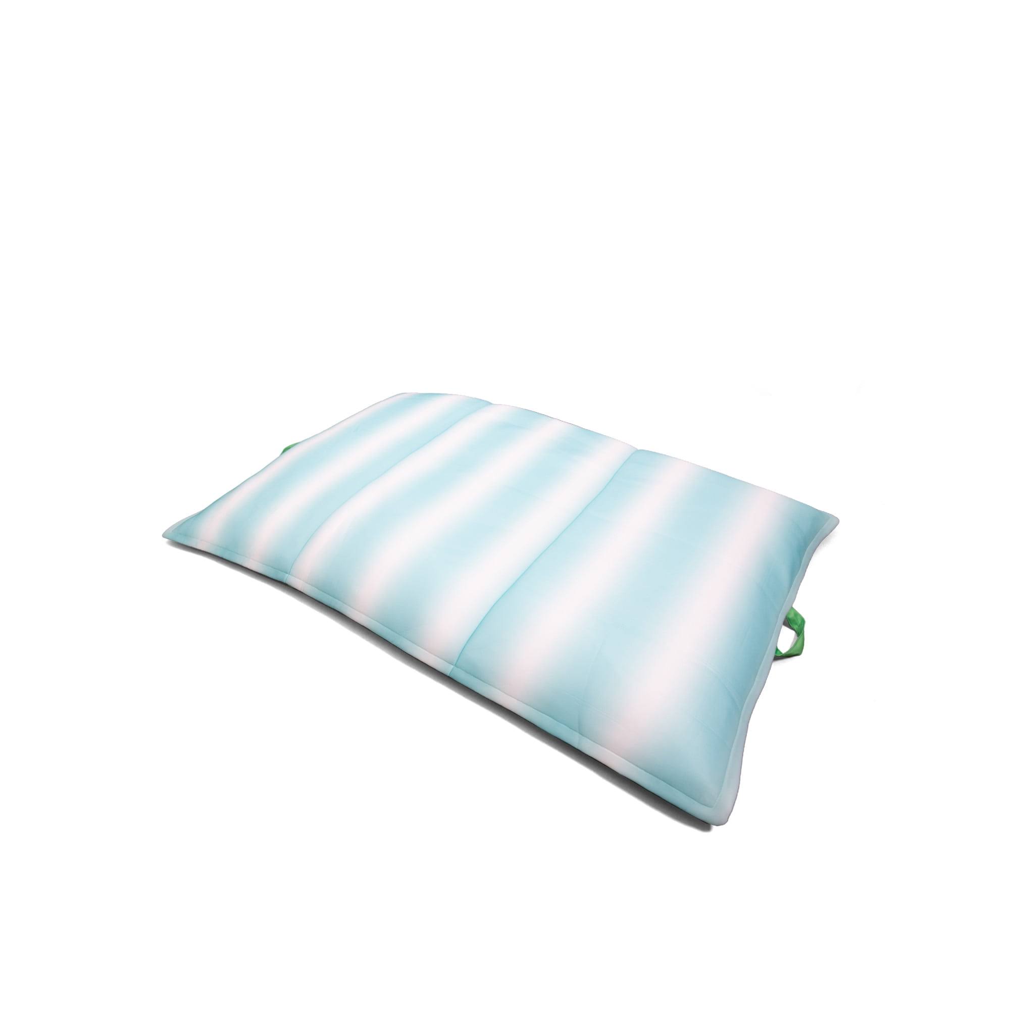 Lagoon Lounger No Inflation Needed Pool Float, Rolling Wave Aqua Double Sided Mesh, Quick Draining Fabric, 5 feet Giant
