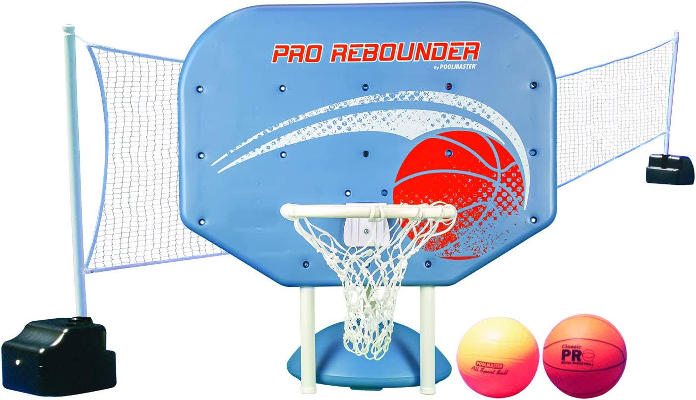 Poolmaster Pro Rebounder Swimming Pool Basketball and Volleyball Game Combo, In-Ground Pool