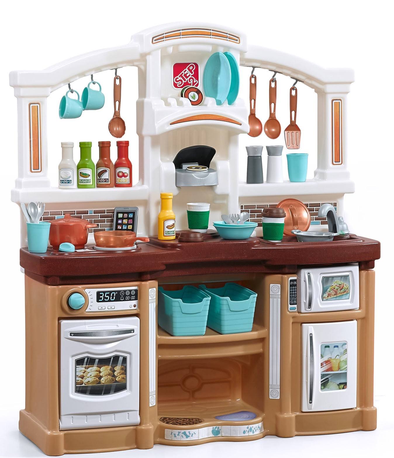 Fun With Friends Tan Toddler Plastic Kitchen Play Set