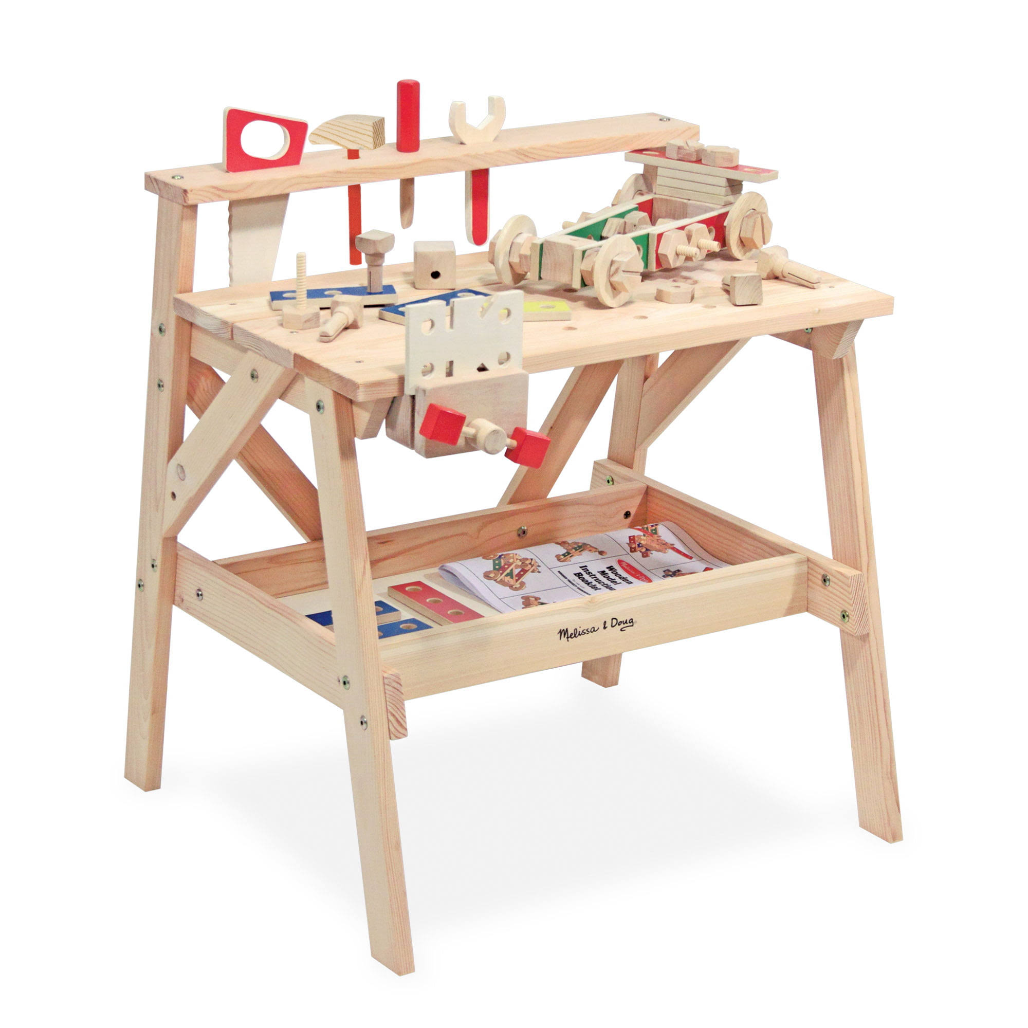 Melissa   Doug Solid Wood Project Workbench Play Building Set