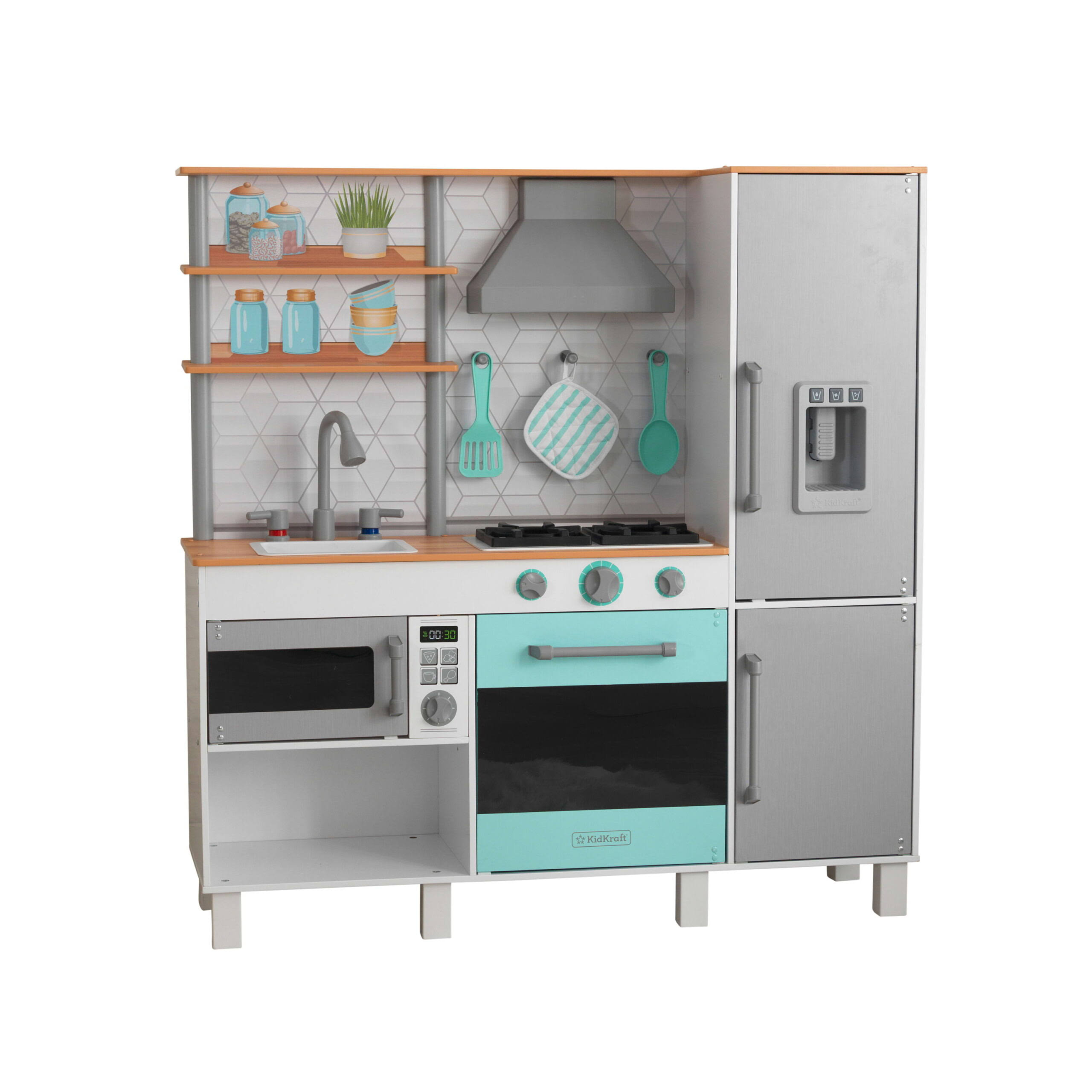 Gourmet Chef Play Kitchen with EZ Kraft Assembly and 3 Accessory Pieces