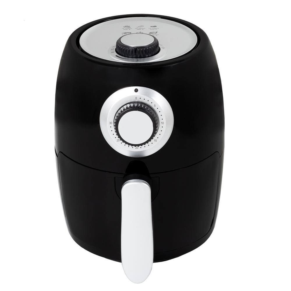 Classic Cuisine KIT-APP2 2.3 Qt. Black Electric Air Fryer with Nonstick Interior