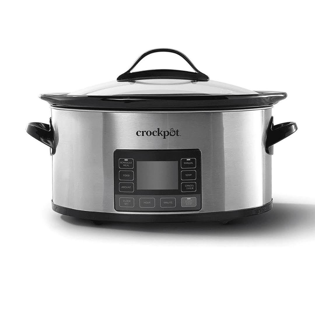 Crock-Pot MyTime Technology 6 Quart Programmable Slow Cooker and Food Warmer with Digital Timer, Stainless Steel (2137020)