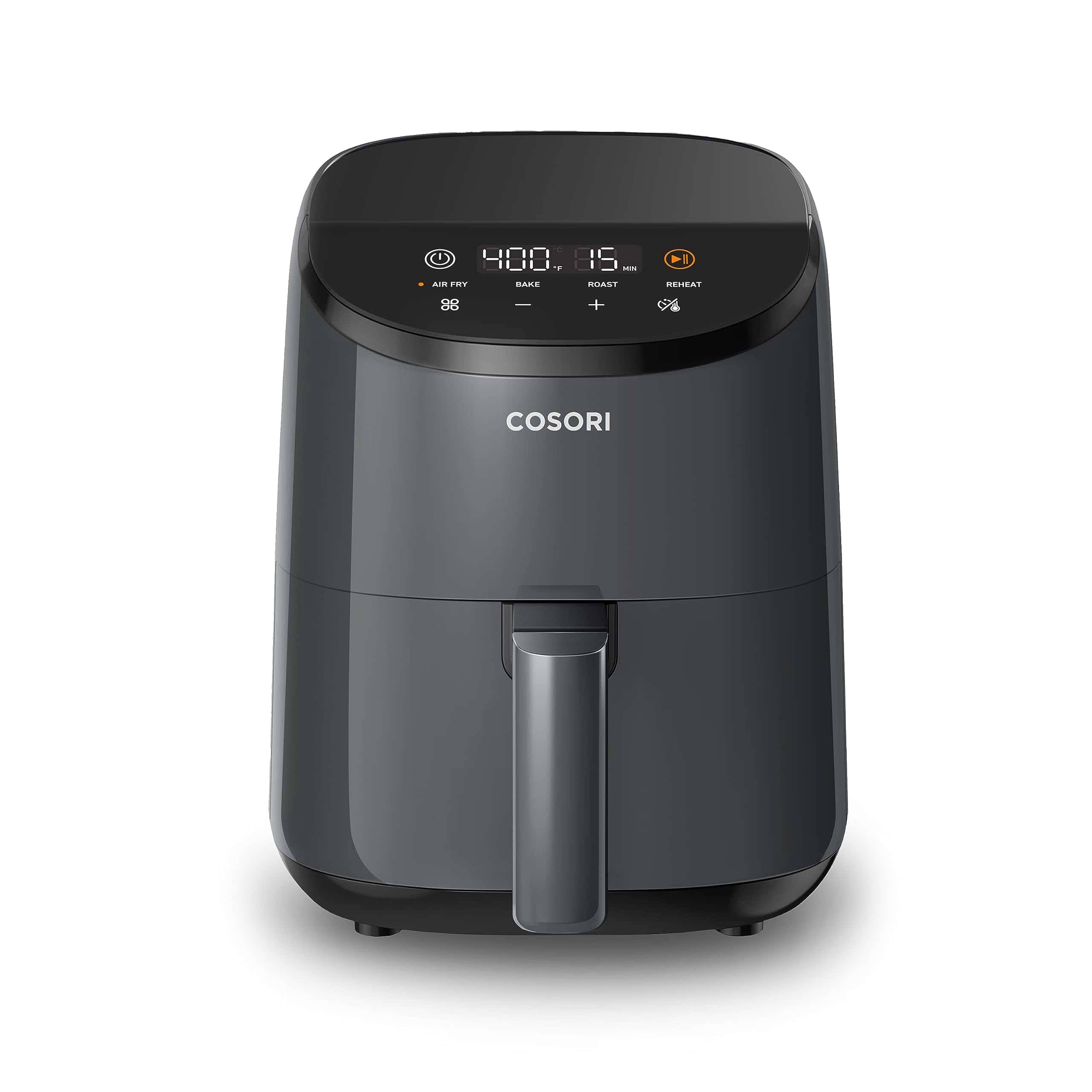 Mini Air Fryer 2.1 Qt, 4-in-1 Small Airfryer, Bake, Roast, Reheat, Space-saving   Low-noise, Gray