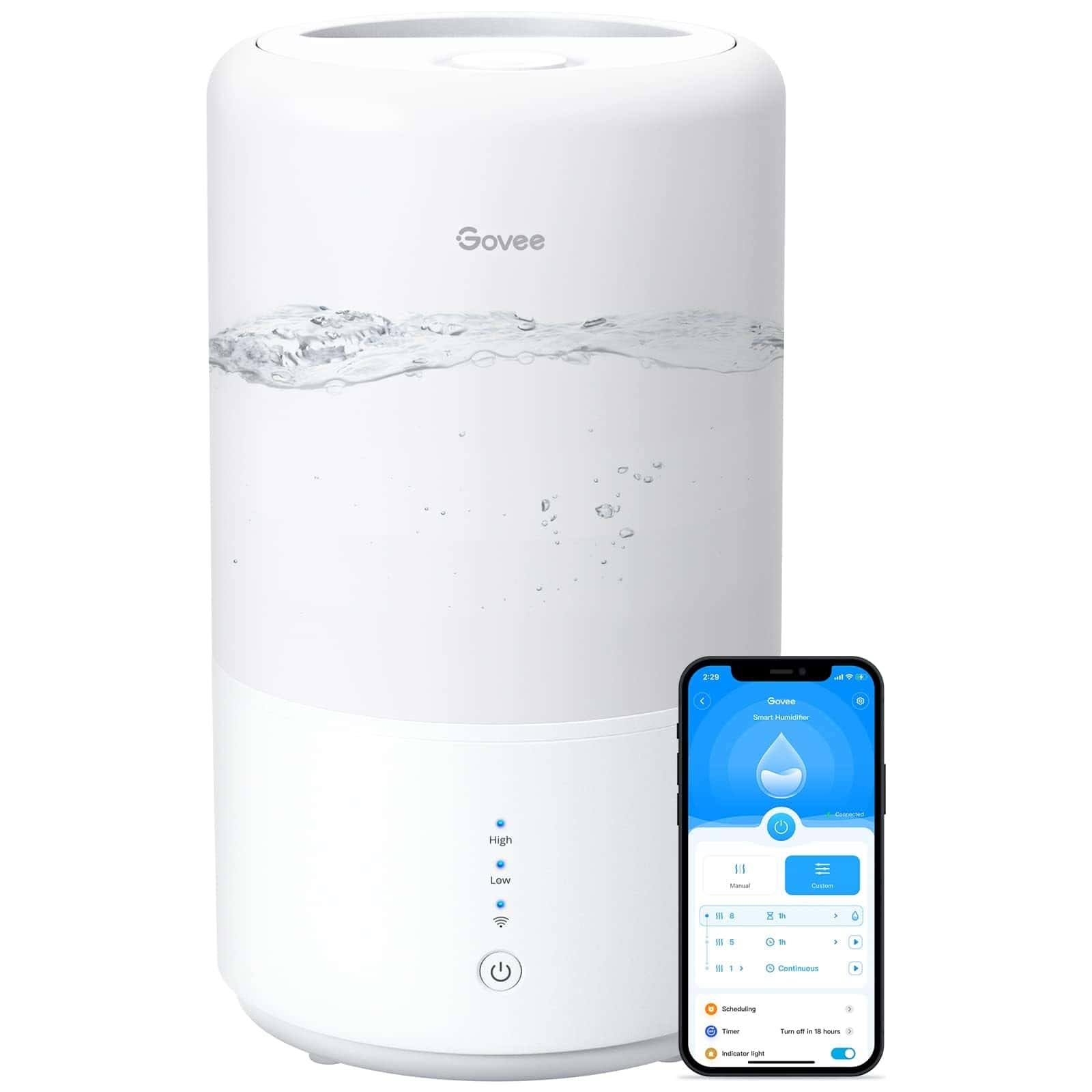 Govee Smart WiFi Humidifiers for Bedroom, Top Fill Cool Mist Humidifiers, 3L