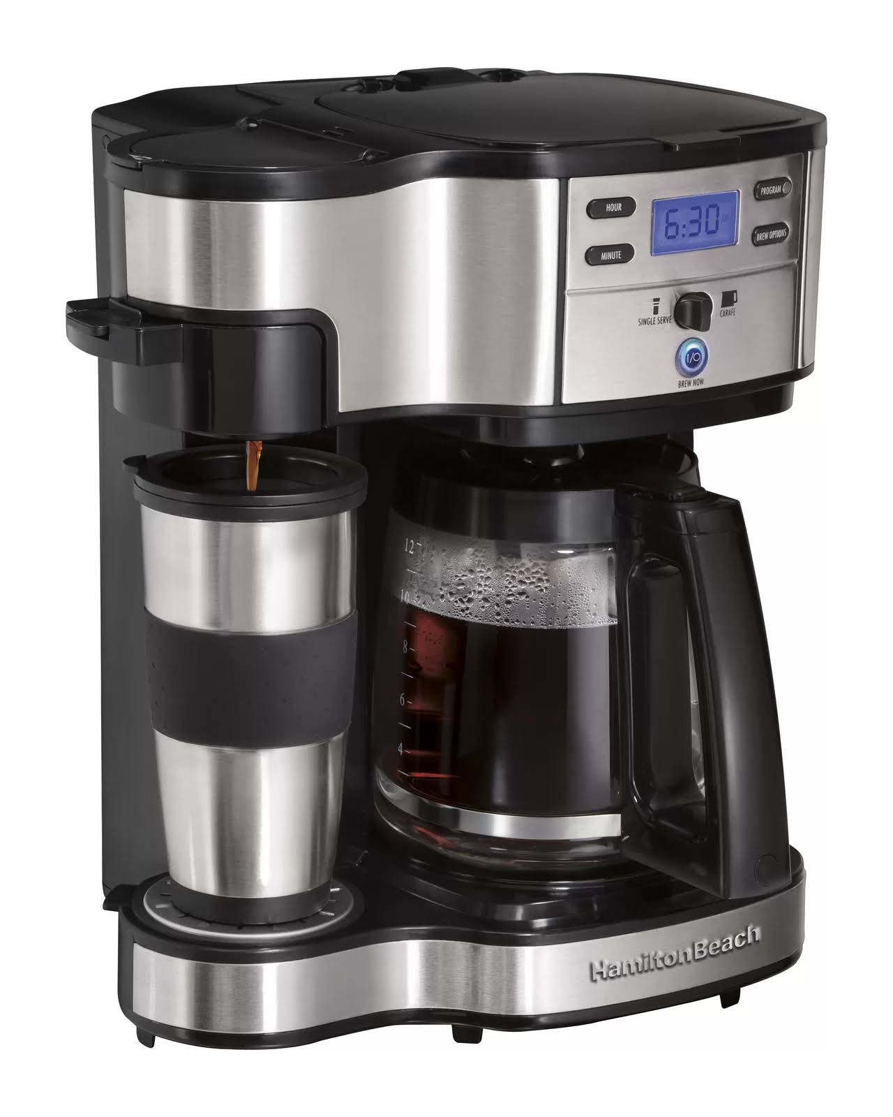 2-Way Brewer 12 Cup Glass Carafe Stainless Steel