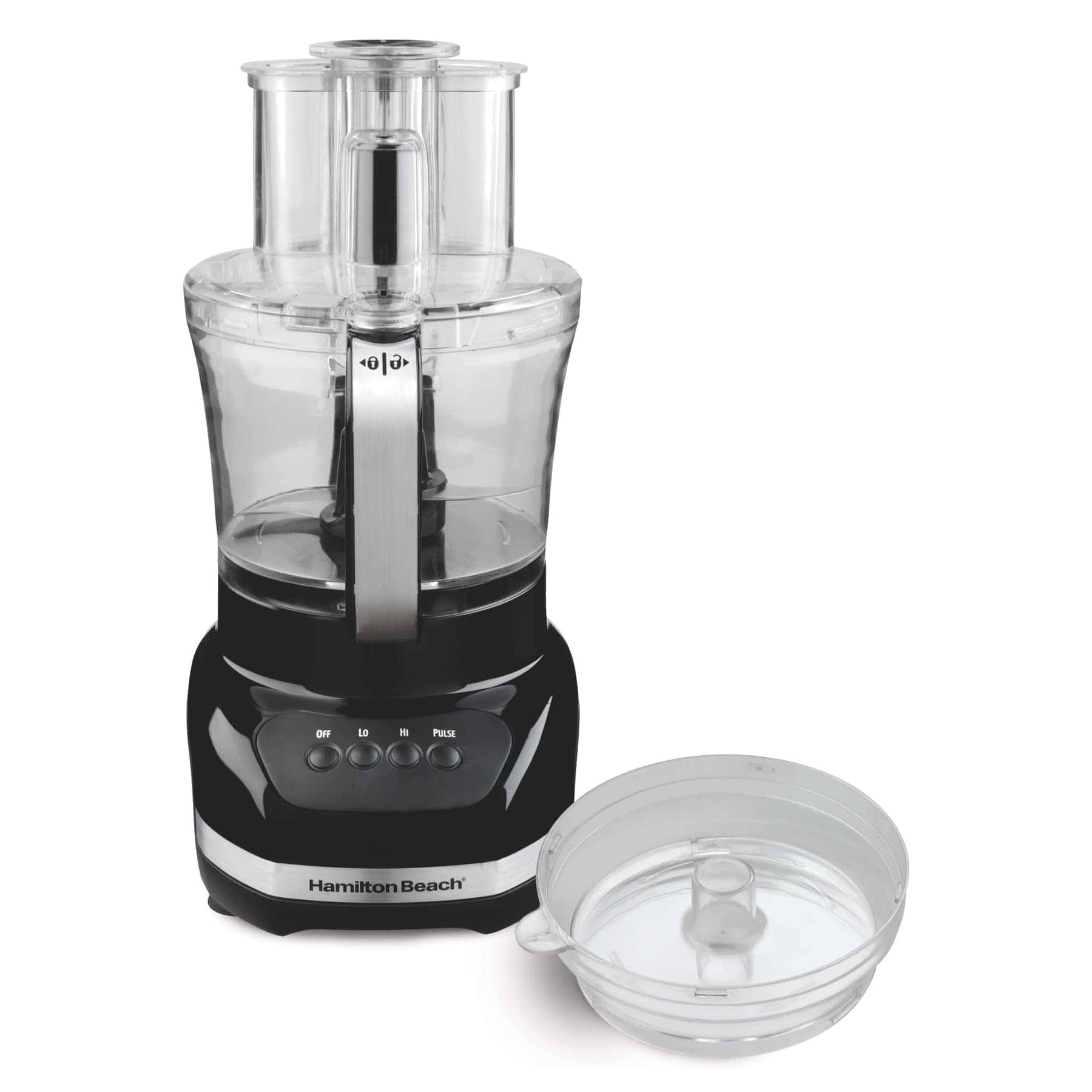 Big Mouth Duo Plus 12 Cup Food Processor   Vegetable Chopper with Additional Mini 4 Cup Bowl, Black (70580)