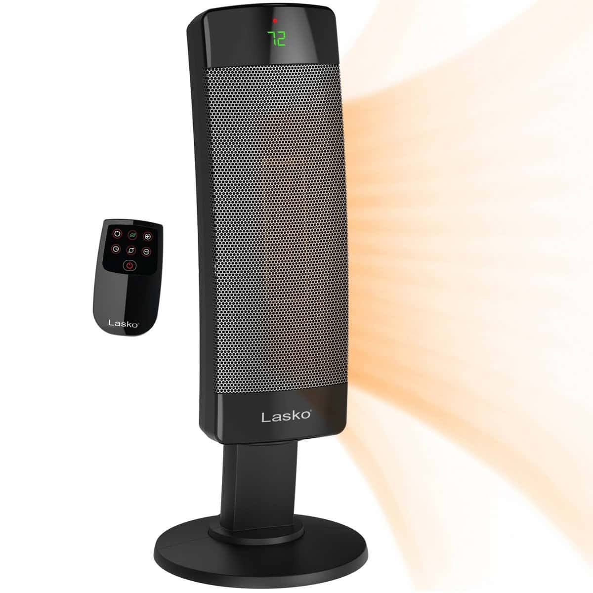 CS27600 Ceramic Pedestal Tower Indoor Heater Black 1500W