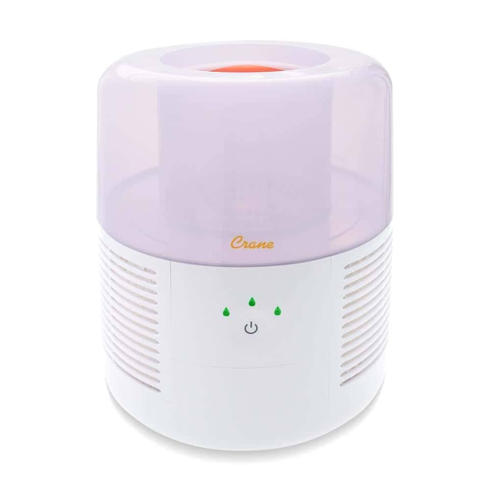 Crane 1-Gallons Tabletop Evaporative Humidifier (For Rooms Up To 500-sq ft)