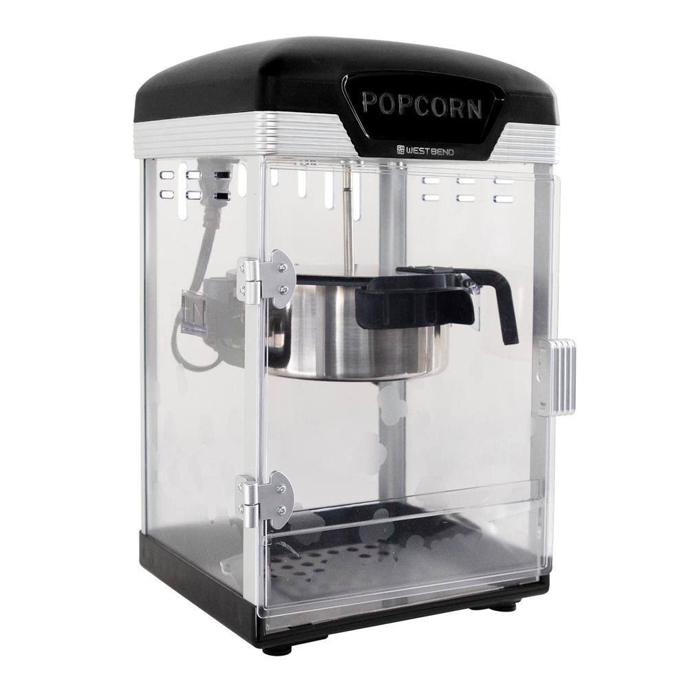 West Bend PCWBTCBK13 Theater Crazy 4 Qt. Black Popcorn Machine