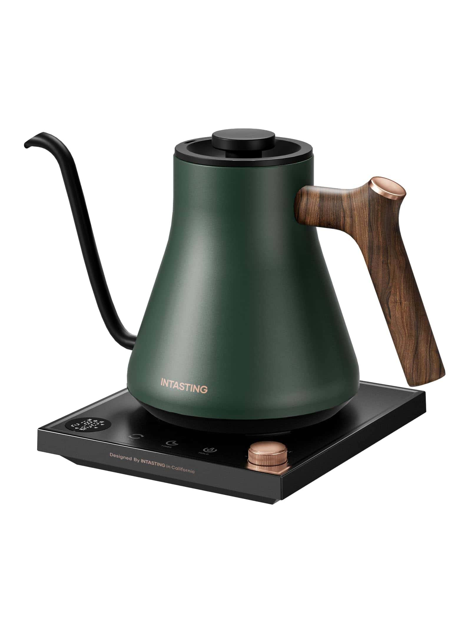 Electric Kettles, INTASTING Gooseneck Electric Kettle, ±1℉ Temperature Control, Stainless Steel Inner, 0.9L Green
