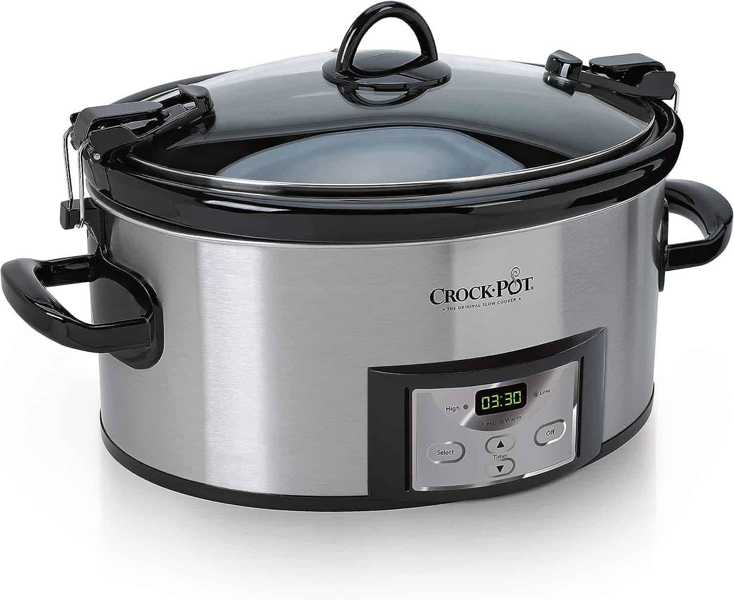 Crock-Pot 6 Quart Cook   Carry Programmable Slow Cooker with Digital Timer, Stainless Steel (SCCPVL610-S-A)