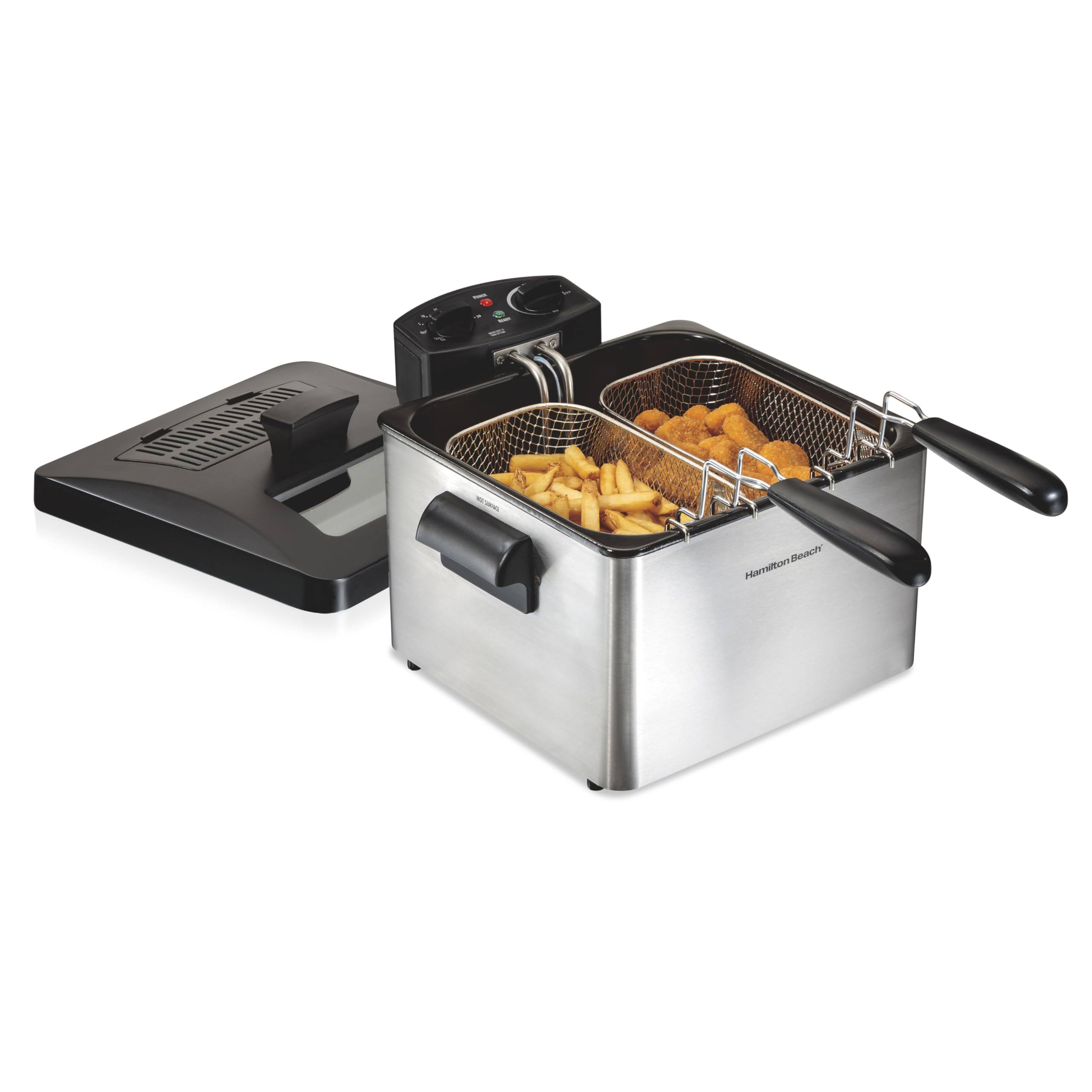 35036 Deep Fryer with 2 Frying Baskets, 19 Cups / 4.5 Liters Oil Capacity,1800 Watts, Stainless Steel