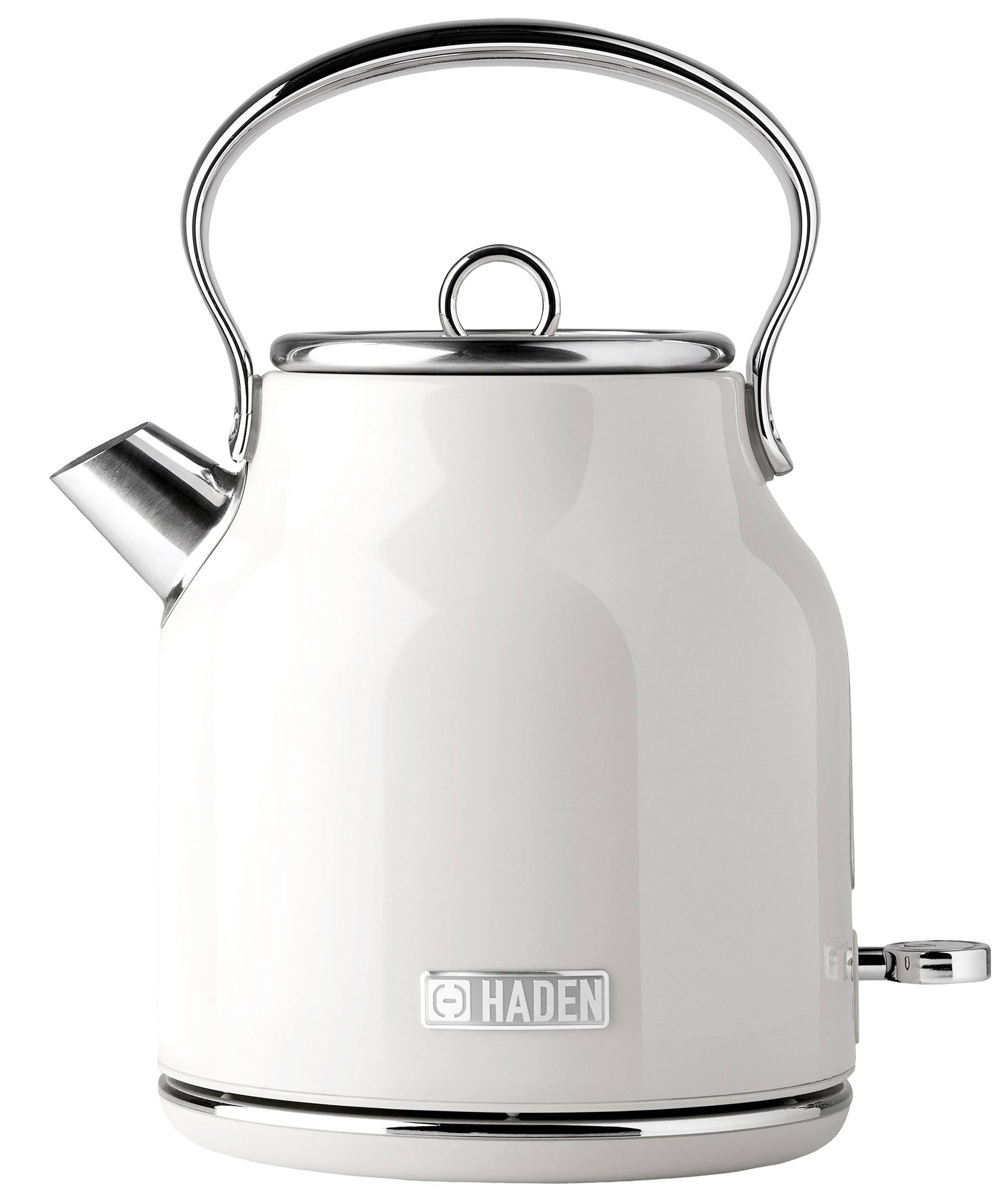 HADEN Heritage 1.7L Stainless Steel Tea Kettle   White