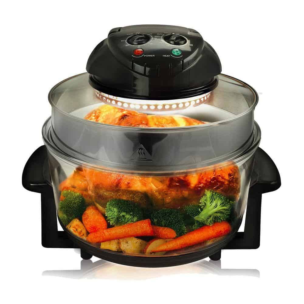 MegaChef 9 Qt. Black Electric Halogen Multi-Cooker