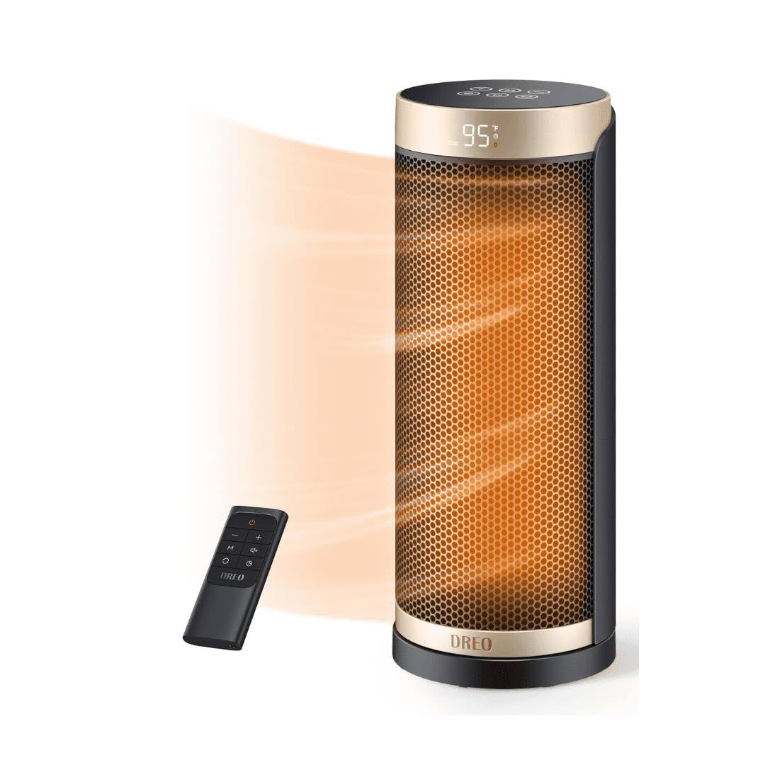 Space Heater, Portable Electric Heaters for Indoor Use, 70° Oscillation, 12H Timer, Quiet PTC Ceramic Heating