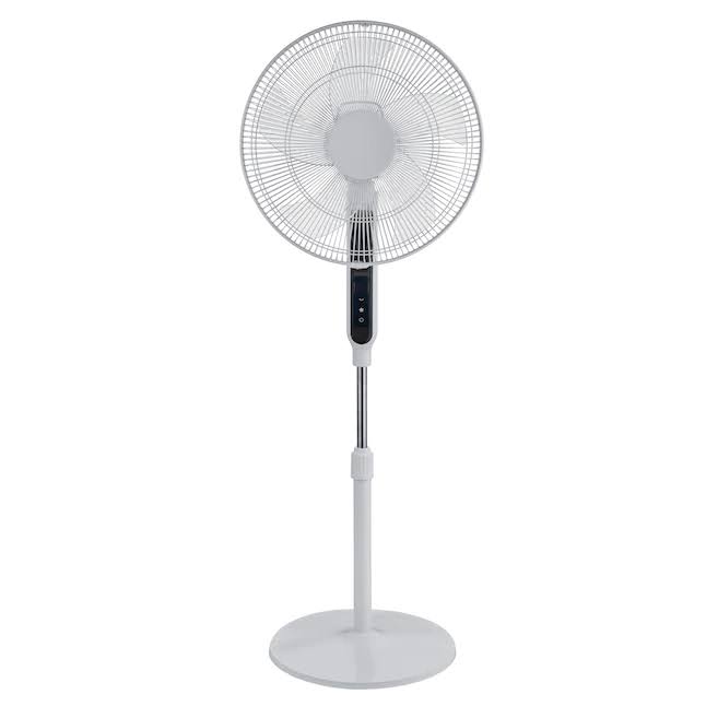 Utilitech 16-in 12-Speed Indoor White Oscillating Pedestal Fan