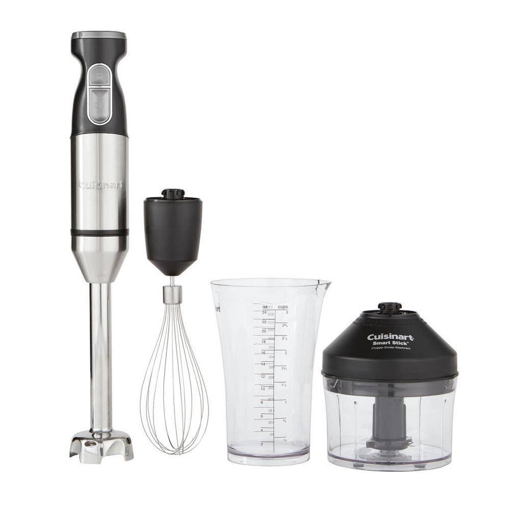 CSB-179P1 Smart Stick 5-Speed Stainless Steel Immersion Blender with 3-Cup Chopper and Grinder Attachment