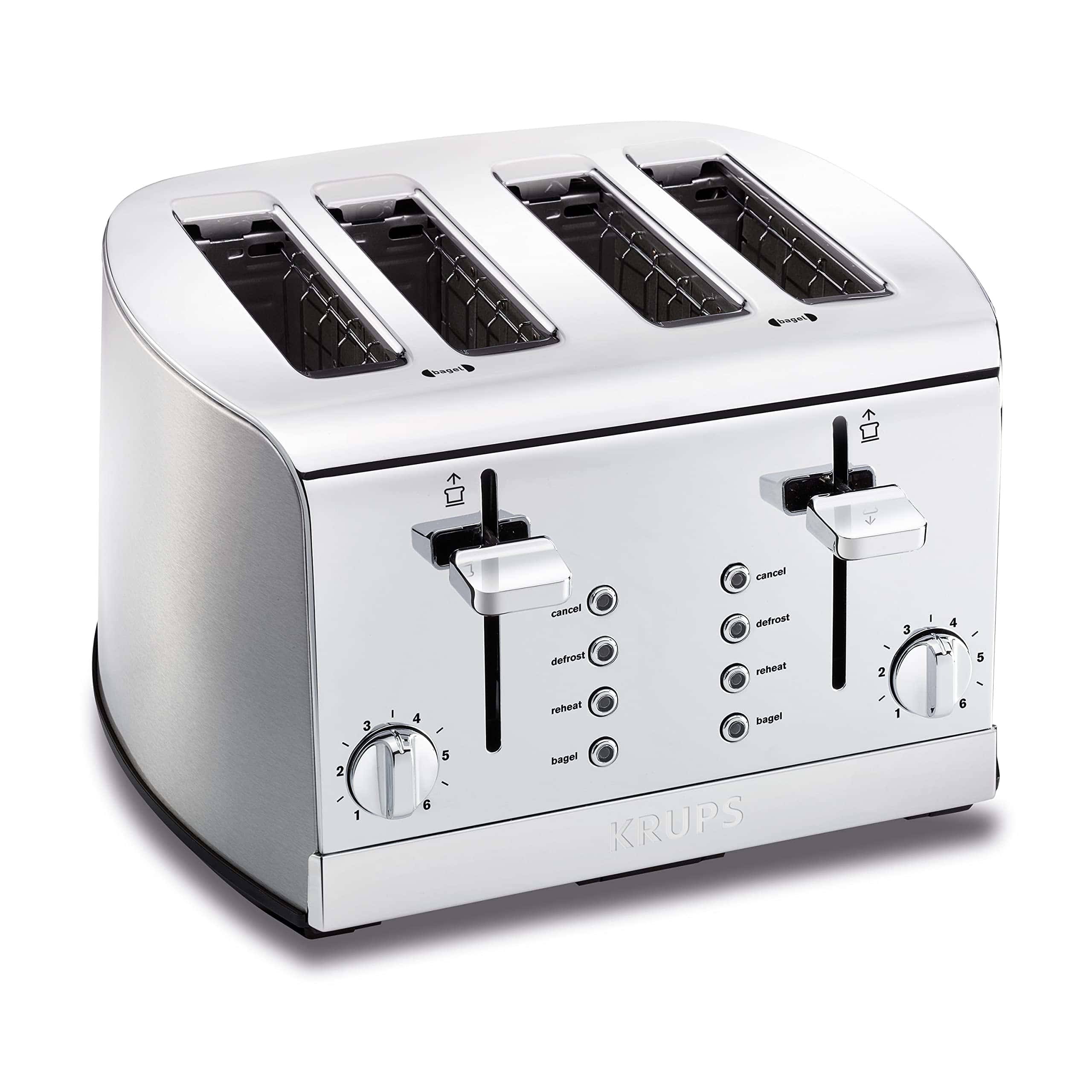 KRUPS Breakfast Essentials Stainless Steel Toaster, 4-Slice