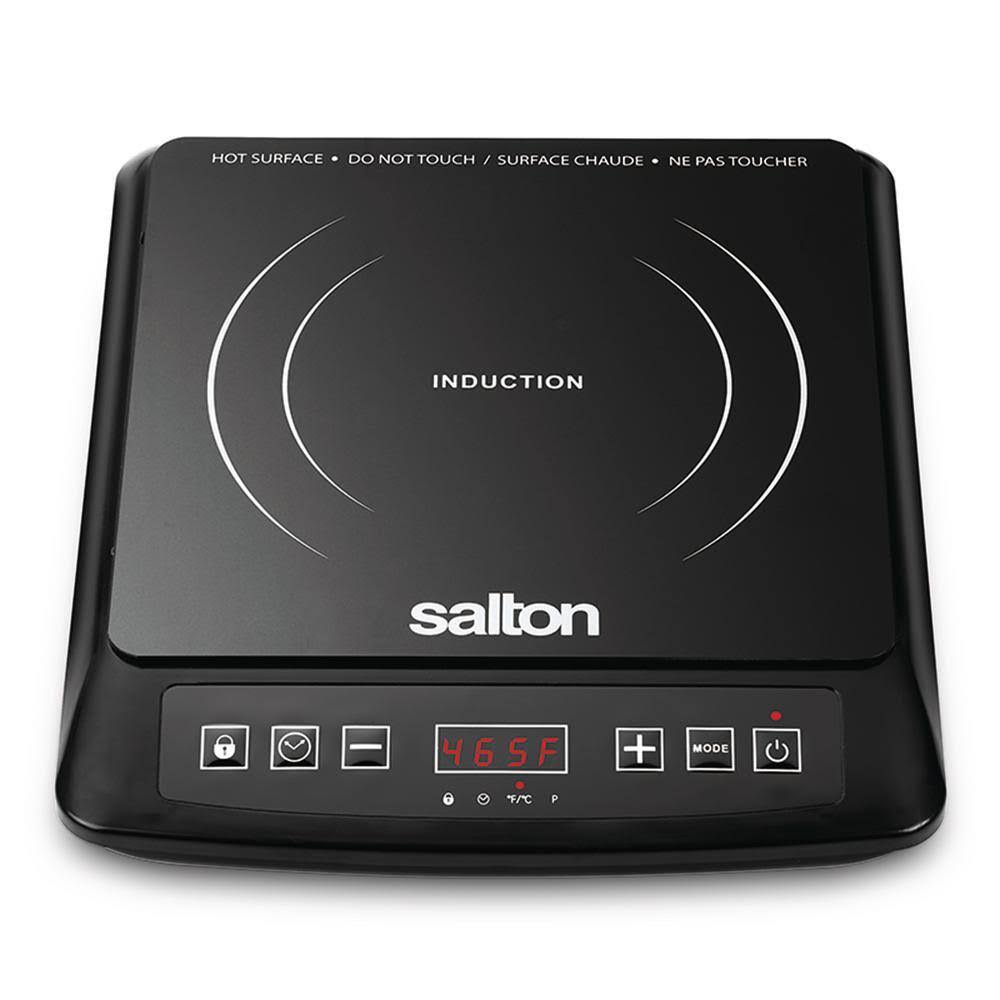 Salton ID1948 Single Burner 12.9 in. Black Electric Induction Cooktop