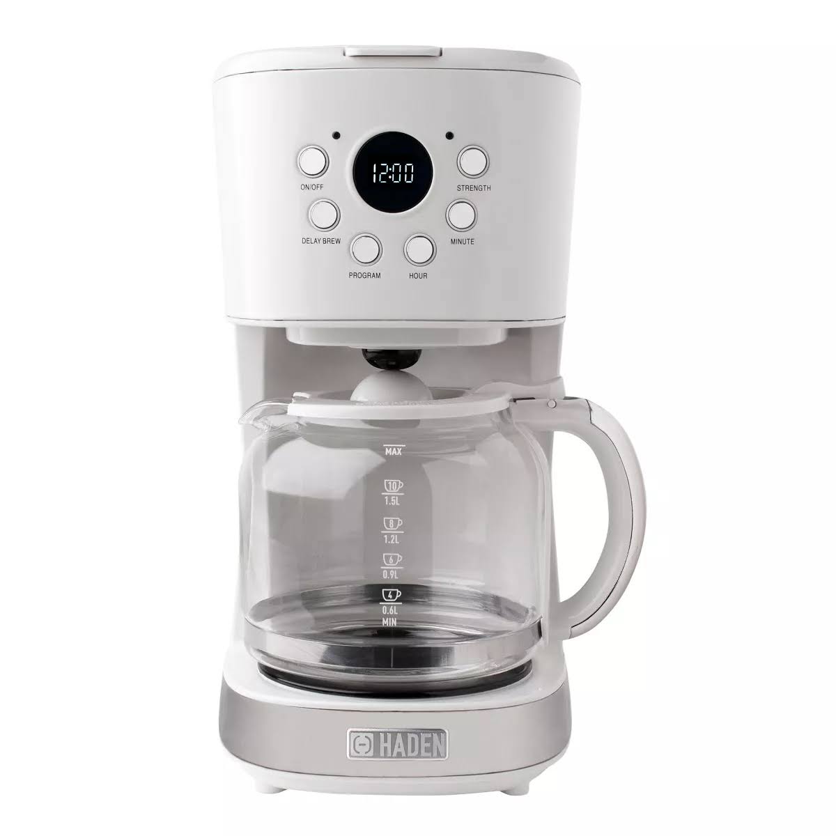 Haden 12-Cup Ivory White Residential Drip Coffee Maker