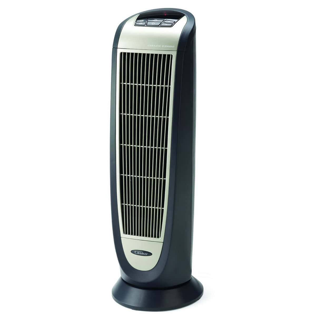 5160 Portable Electric 1500 Watt Room Oscillating Ceramic Tower Space Heater with Remote, Adjustable Thermostat, Digital Controls, and Timer