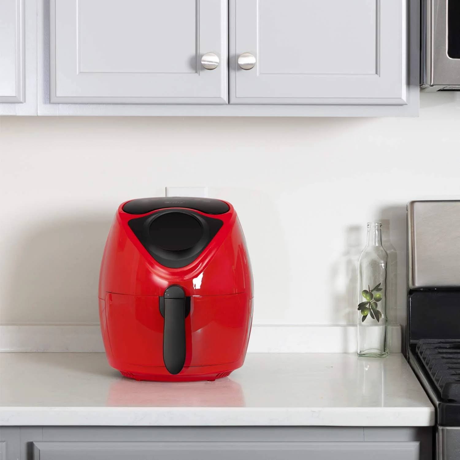 Deco Chef 3.5 Liter Electric Oil-Free Digital Fryer   Red