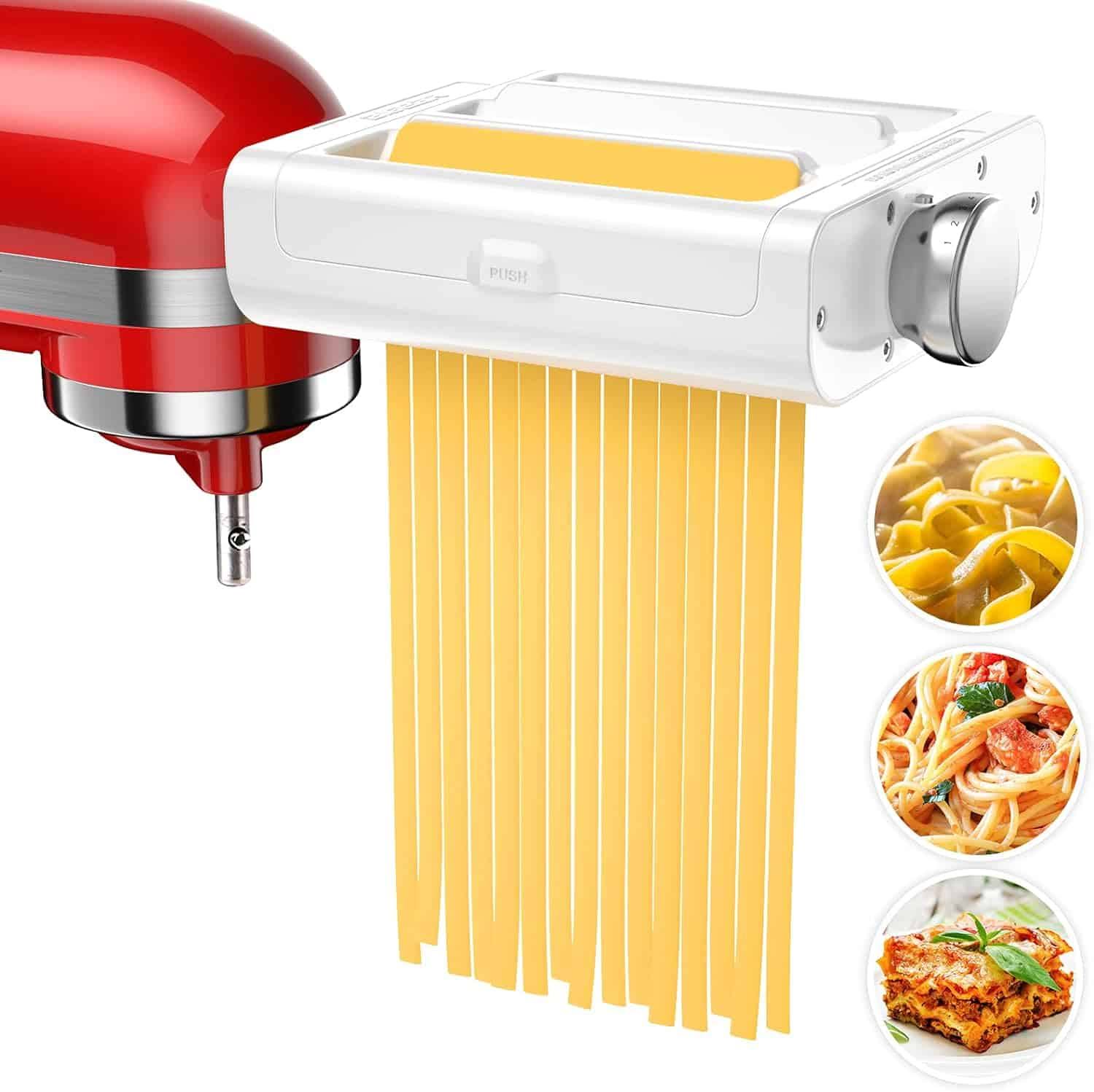 RETHONE Pasta Maker Attachment for  Stand Mixers -3 in 1 Set Pasta Attachments