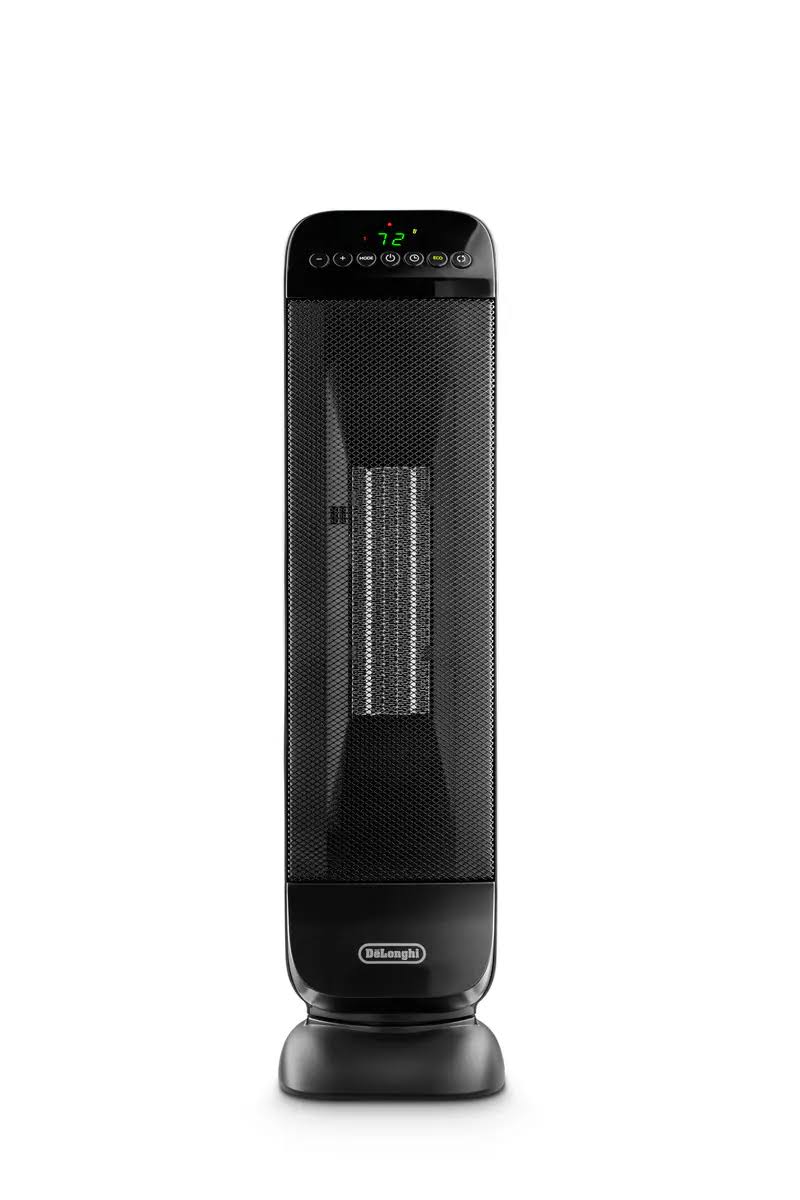 Up to 1500-Watt Ceramic Tower Indoor Electric Space Heater with Thermostat and Remote Included