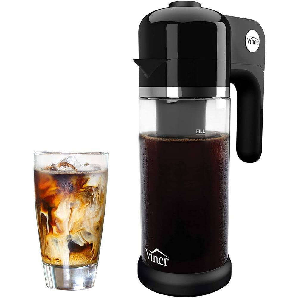 VINCI E23010 4-Cup Black Color Express Cold Brew Electric Coffee Maker With 4-Brew Strength Settings and Cleaning Cycle