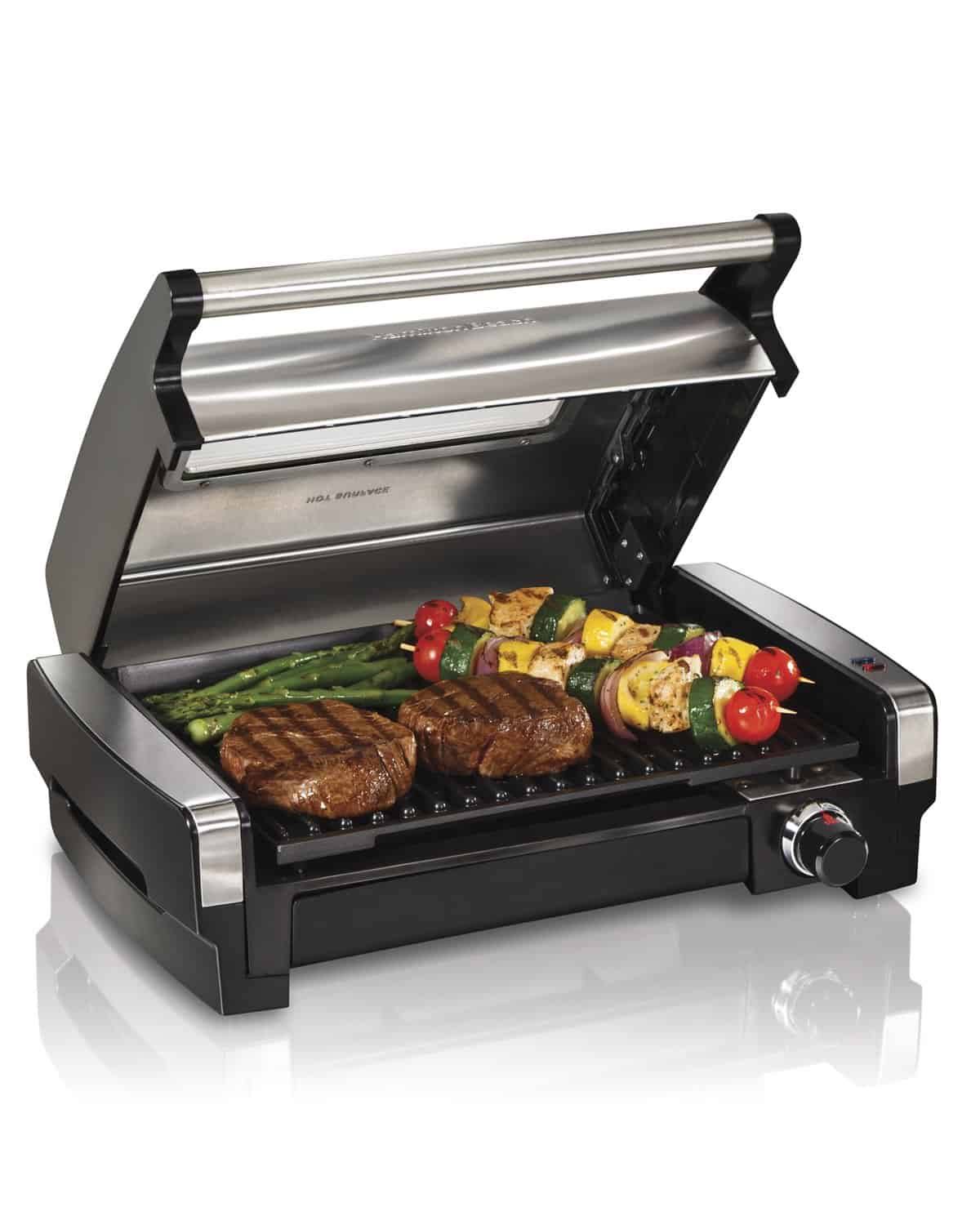 Electric Indoor Searing Grill, Stainless Steel