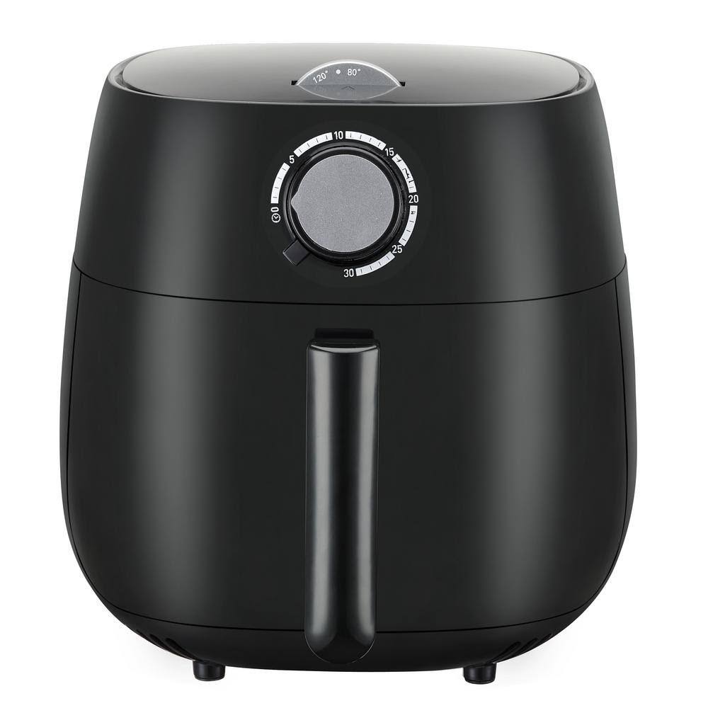 Emerald SM-AIR-1818 4.2 Qt. 1800-Watt Black Air Fryer with Double Ceramic Basket and Pan Set and Rapid Air Technology