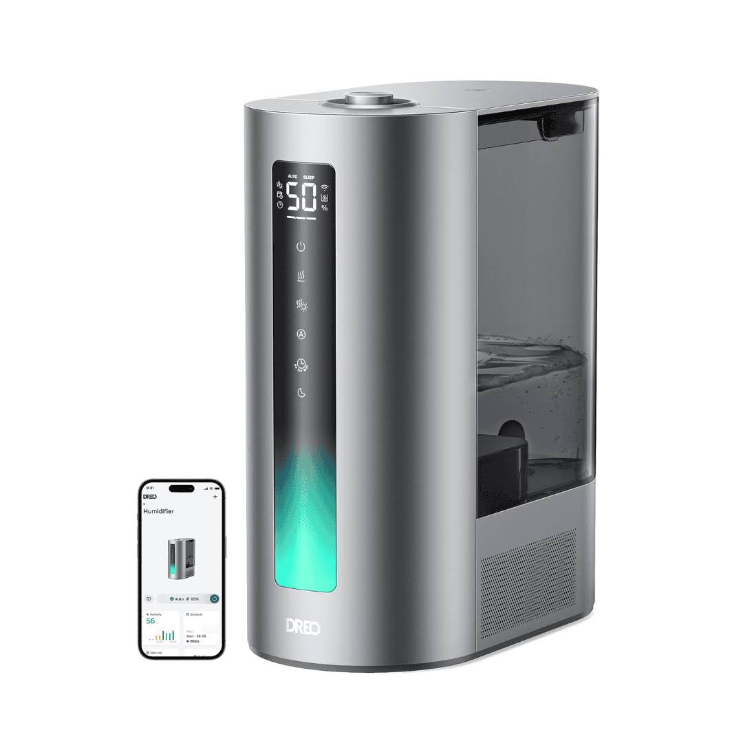Smart 6L Humidifier with Warm   Cool Mist, 60hr Runtime, Top Fill