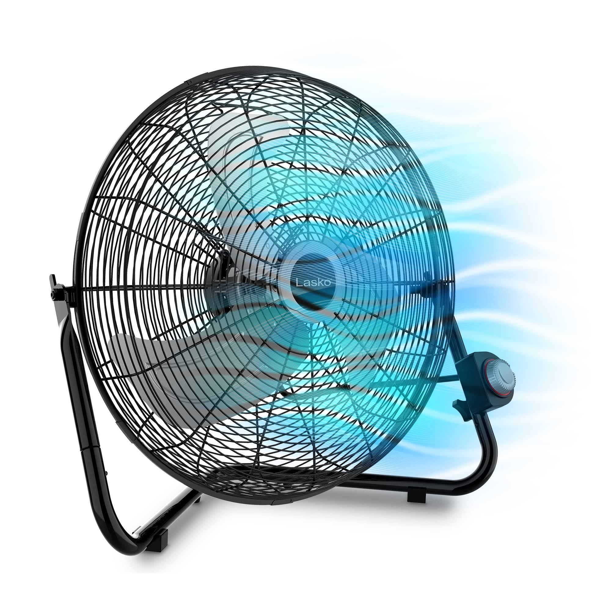 20  2264QM High-Velocity Commercial Grade QuickMount, Converts from Floor Wall Mount Fan, 7 x 22 x 22 inches, Black Silver